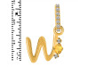 Citrine & White Topaz Alphabet W Pendant CIT-RDA-49.