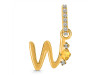 Citrine & White Topaz Alphabet W Pendant CIT-RDA-49.