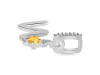 Citrine & White Topaz Alphabet W Pendant CIT-RDA-49.