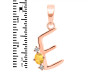 Citrine & White Topaz Alphabet E Pendant CIT-RDA-5.