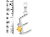Citrine & White Topaz Alphabet E Pendant CIT-RDA-5.