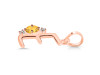 Citrine & White Topaz Alphabet E Pendant CIT-RDA-5.