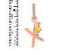 Citrine & White Topaz Alphabet X Pendant CIT-RDA-50.