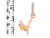Citrine & White Topaz Alphabet Y Pendant CIT-RDA-51.