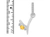 Citrine & White Topaz Alphabet Y Pendant CIT-RDA-51.