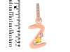 Citrine & White Topaz Alphabet Z Pendant CIT-RDA-52.