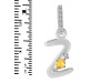 Citrine & White Topaz Alphabet Z Pendant CIT-RDA-52.