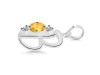 Citrine & White Topaz Alphabet B Pendant CIT-RDA-54.