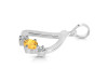 Citrine & White Topaz Alphabet D Pendant CIT-RDA-56.