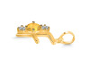 Citrine & White Topaz Alphabet F Pendant CIT-RDA-58.