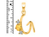 Citrine & White Topaz Alphabet G Pendant CIT-RDA-59.