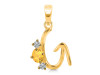 Citrine & White Topaz Alphabet G Pendant CIT-RDA-59.