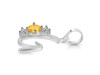 Citrine & White Topaz Alphabet G Pendant CIT-RDA-59.