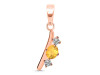 Citrine & White Topaz Alphabet I Pendant CIT-RDA-61.