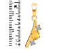 Citrine & White Topaz Alphabet I Pendant CIT-RDA-61.