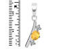 Citrine & White Topaz Alphabet I Pendant CIT-RDA-61.