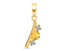 Citrine & White Topaz Alphabet I Pendant CIT-RDA-61.