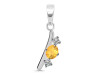Citrine & White Topaz Alphabet I Pendant CIT-RDA-61.