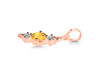 Citrine & White Topaz Alphabet I Pendant CIT-RDA-61.