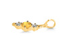 Citrine & White Topaz Alphabet I Pendant CIT-RDA-61.
