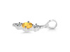 Citrine & White Topaz Alphabet I Pendant CIT-RDA-61.