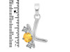 Citrine & White Topaz Alphabet K Pendant CIT-RDA-63.