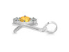 Citrine & White Topaz Alphabet K Pendant CIT-RDA-63.