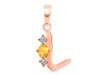 Citrine & White Topaz Alphabet L Pendant CIT-RDA-64.