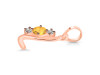 Citrine & White Topaz Alphabet L Pendant CIT-RDA-64.