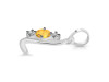 Citrine & White Topaz Alphabet L Pendant CIT-RDA-64.