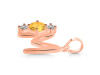 Citrine & White Topaz Alphabet M Pendant CIT-RDA-65.