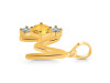 Citrine & White Topaz Alphabet M Pendant CIT-RDA-65.