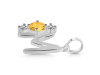 Citrine & White Topaz Alphabet M Pendant CIT-RDA-65.