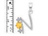 Citrine & White Topaz Alphabet N Pendant CIT-RDA-66.