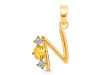 Citrine & White Topaz Alphabet N Pendant CIT-RDA-66.
