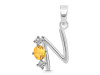 Citrine & White Topaz Alphabet N Pendant CIT-RDA-66.