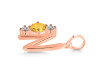 Citrine & White Topaz Alphabet N Pendant CIT-RDA-66.