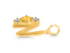 Citrine & White Topaz Alphabet N Pendant CIT-RDA-66.