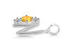 Citrine & White Topaz Alphabet N Pendant CIT-RDA-66.