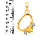 Citrine & White Topaz Alphabet O Pendant CIT-RDA-67.
