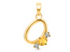 Citrine & White Topaz Alphabet O Pendant CIT-RDA-67.