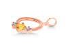 Citrine & White Topaz Alphabet O Pendant CIT-RDA-67.