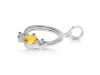 Citrine & White Topaz Alphabet O Pendant CIT-RDA-67.