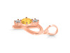 Citrine & White Topaz Alphabet P Pendant CIT-RDA-68.