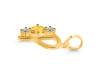 Citrine & White Topaz Alphabet P Pendant CIT-RDA-68.