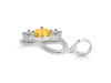 Citrine & White Topaz Alphabet P Pendant CIT-RDA-68.