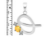 Citrine & White Topaz Alphabet Q Pendant CIT-RDA-69.