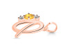 Citrine & White Topaz Alphabet Q Pendant CIT-RDA-69.