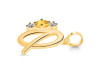 Citrine & White Topaz Alphabet Q Pendant CIT-RDA-69.