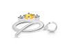 Citrine & White Topaz Alphabet Q Pendant CIT-RDA-69.